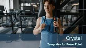  Presentation with teenage - Slide set enhanced with portrait-of-teenage-boy-holing and a ocean colored foreground