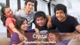  Presentation with horse racing portrait - Theme consisting of portrait of teenagers from different background and a  colored foreground