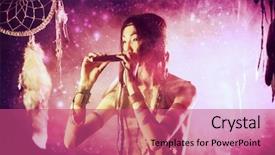  Presentation with american history - Beautiful slides featuring portrait of the american indian backdrop and a coral colored foreground