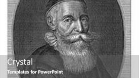  Presentation with preacher - Amazing PPT layouts having portrait-of-the-delft-preacher backdrop and a dark gray colored foreground