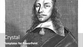  Presentation with flat - Audience pleasing slides consisting of portrait-of-the-dortmund-poet backdrop and a gray colored foreground