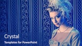  Presentation with medieval - Beautiful slide deck featuring woman in medieval era dress backdrop and a navy blue colored foreground