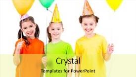  Presentation with bright white - PPT layouts featuring portrait of three cute little background and a yellow colored foreground