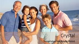  Presentation with generation family farm - Beautiful presentation featuring portrait of three generation family backdrop and a coral colored foreground