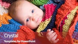  Presentation with baby girl - Colorful theme enhanced with portrait of three month old backdrop and a red colored foreground