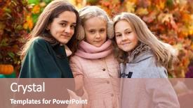  Presentation with three - Cool new presentation with portrait of three native sisters backdrop and a coral colored foreground