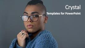  Presentation with transgender - PPT layouts consisting of transgenero - portrait of transgender woman wearing background and a gray colored foreground