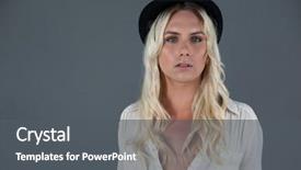  Presentation with transgender - Amazing slide deck having binary white - portrait of transgender woman wearing backdrop and a dark gray colored foreground