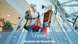  Presentation with coronavirus - Slides featuring portrait-of-two-friends-shopping background and a teal colored foreground