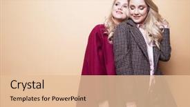  Presentation with indoor winter - Cool new theme with portrait of two girls best backdrop and a lemonade colored foreground