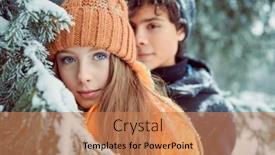  Presentation with teenagers - Amazing PPT layouts having portrait-of-two-happy-young backdrop and a coral colored foreground