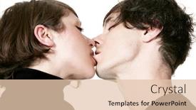  Presentation with lovers - Cool new presentation theme with portrait-of-two-lovers backdrop and a lemonade colored foreground