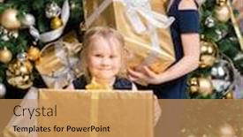  Presentation with golden christmas - Cool new slide deck with portrait-of-two-sisters-wearing backdrop and a coral colored foreground