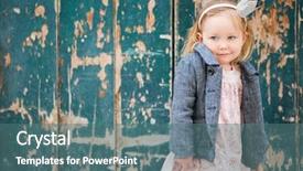  Presentation with princess - Colorful PPT layouts enhanced with kids fashion - portrait of very cute little backdrop and a ocean colored foreground