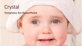  Presentation with princess - Slide set featuring portrait of very sweet little child sitting like a princess in funny pink and red costume background and a cream colored foreground