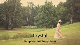  Presentation with fairy - Presentation having portrait of vintage woman the girl in the dress of the last century beautiful woman in long evening dress fairy princess toned background and a yellow colored foreground