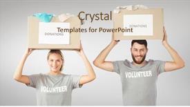  Presentation with organ donation lung - Beautiful slides featuring portrait of volunteers carrying donation backdrop and a lemonade colored foreground