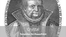  Presentation with vintage - Slide set with portrait-of-wolfgang-von-dalberg background and a gray colored foreground