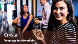  Presentation with friends - Slides with portrait-of-woman-having background and a tawny brown colored foreground