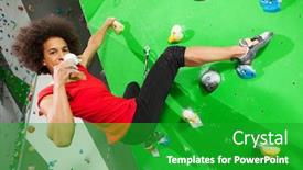  Presentation with exercise - Audience pleasing presentation theme consisting of portrait-of-woman-on-artificial backdrop and a shamrock green colored foreground