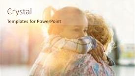  Presentation with airport - PPT theme featuring portrait-of-woman-reuniting background and a cream colored foreground