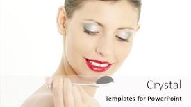  Presentation with caviar - Audience pleasing slides consisting of portrait of woman with black caviar backdrop and a white colored foreground