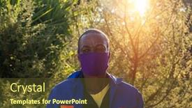  Presentation with worker - Amazing presentation theme having portrait-of-worker-african-worker backdrop and a tawny brown colored foreground