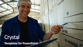  Presentation with electronic health record - Colorful PPT theme enhanced with portrait of worker maintaining record backdrop and a wine colored foreground