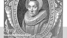  Presentation with palm leaves - Presentation design with portrait-of-writer-in-law background and a gray colored foreground