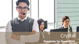  Presentation with technical service - Amazing PPT layouts having portrait-of-young-adult-friendly backdrop and a coral colored foreground