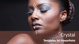  Presentation with paint - Slide deck enhanced with portrait-of-young-african-american background and a tawny brown colored foreground