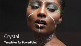  Presentation with paint - Beautiful slide deck featuring portrait-of-young-african-american backdrop and a wine colored foreground