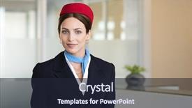  Presentation with air - Theme enhanced with standing near check in counter background and a wine colored foreground