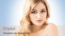  Presentation with girl teens - Audience pleasing presentation theme consisting of portrait-of-young-and-beautiful backdrop and a coral colored foreground