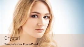  Presentation with teenage girl - Cool new PPT layouts with portrait-of-young-and-beautiful backdrop and a coral colored foreground