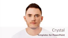  Presentation with angry - Presentation theme having portrait-of-young-angry-man background and a lemonade colored foreground