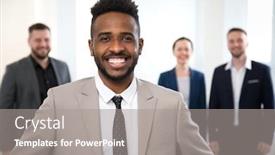  Presentation with american - Theme featuring portrait-of-young-arfican-american background and a gray colored foreground