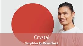  Presentation with asian - Presentation enhanced with portrait-of-young-asian-man background and a coral colored foreground