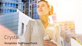 Presentation with flare - Amazing PPT layouts having portrait-of-young-attractive-woman backdrop and a lemonade colored foreground