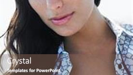  Presentation with yacht - Beautiful slide set featuring portrait-of-young-attractive-woman backdrop and a violet colored foreground