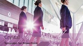  Presentation with flight - Beautiful PPT layouts featuring portrait-of-young-beautiful-confident backdrop and a coral colored foreground