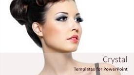  Presentation with glamour - Cool new PPT theme with portrait-of-young-beautiful-glamour backdrop and a lemonade colored foreground