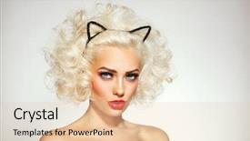  Presentation with vintage - Presentation with portrait of young beautiful platinum background and a lemonade colored foreground