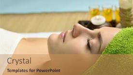  Presentation with spa for seniors - PPT theme featuring waste water - sandy seashore thrown ocean background and a light gray colored foreground.