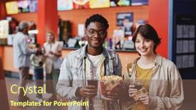  Presentation with black man - Slides having portrait-of-young-black-man background and a tawny brown colored foreground