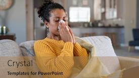  Presentation with black woman - Audience pleasing slide set consisting of portrait-of-young-black-woman backdrop and a gold colored foreground