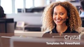  Presentation with telephone - Audience pleasing PPT layouts consisting of portrait-of-young-businessman-wearing backdrop and a violet colored foreground