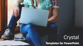  Presentation with new home - Presentation enhanced with portrait-of-young-couple-moving background and a tawny brown colored foreground