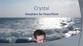  Presentation with speedboat - PPT theme enhanced with portrait-of-young-couple background and a lemonade colored foreground