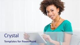  Presentation with cosmic african - PPT theme consisting of portrait of young happy african background and a sky blue colored foreground